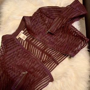 Wore - Purple see-thru crop top jacket